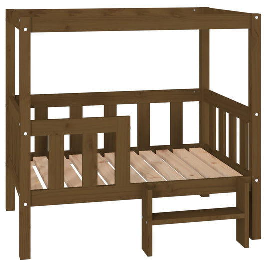 Hundebett Honigbraun 95,5x73,5x90 cm Massivholz Kiefer