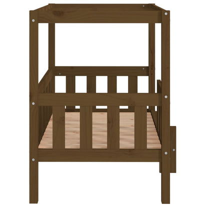Hundebett Honigbraun 95,5x73,5x90 cm Massivholz Kiefer