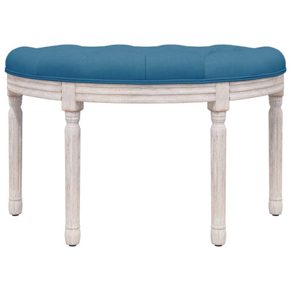 Sitzbank Blau 81,5x41x49 cm Samt