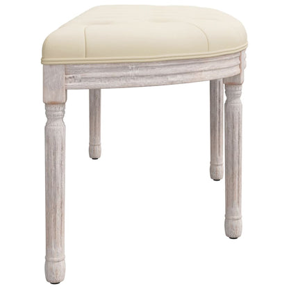 Sitzbank Beige 110,5x45x49 cm Leinen
