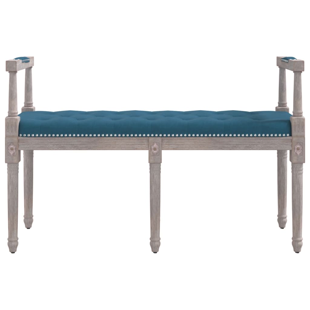 Sitzbank Blau 110x40x70 cm Samt