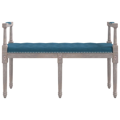 Sitzbank Blau 110x40x70 cm Samt