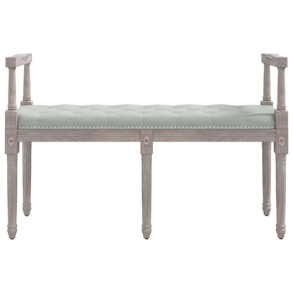 Sitzbank Hellgrau 110x40x70 cm Samt