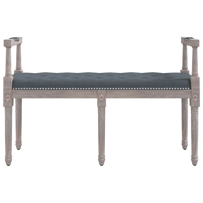 Sitzbank Dunkelgrau 110x40x70 cm Samt