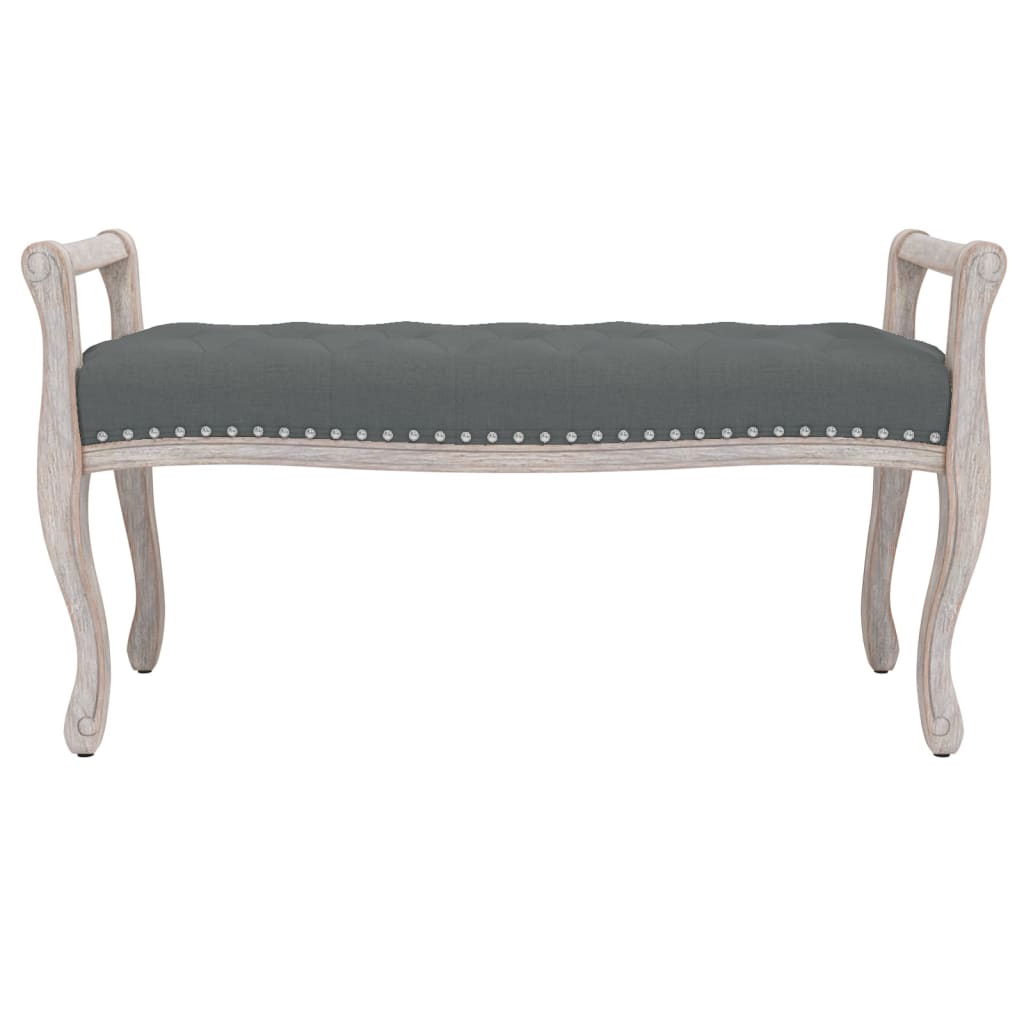 Sitzbank Dunkelgrau 110x45x60 cm Stoff