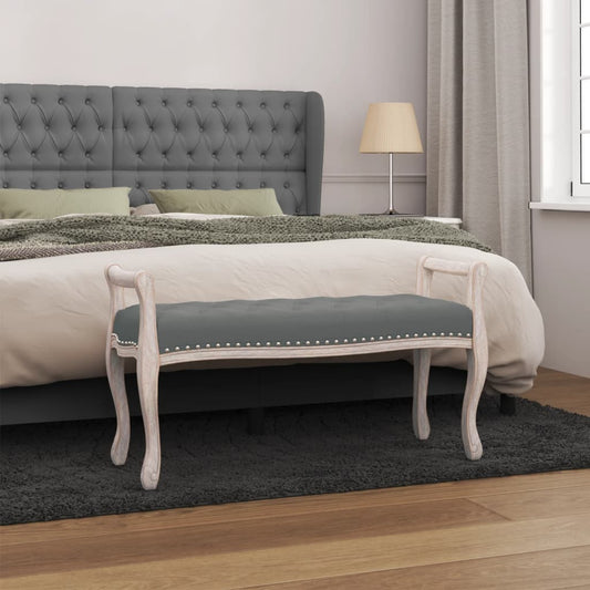 Sitzbank Dunkelgrau 110x45x60 cm Stoff