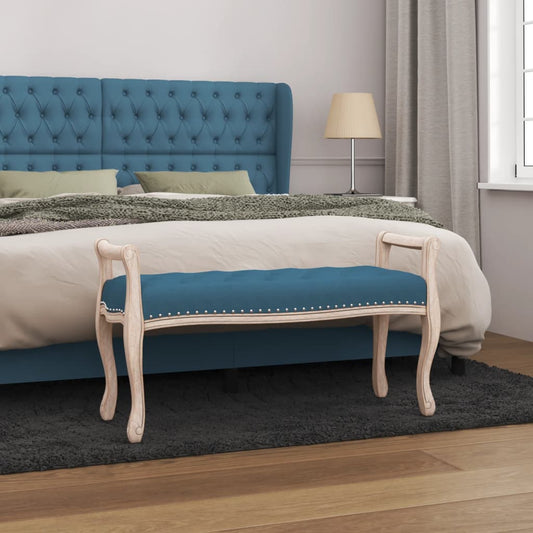Sitzbank Blau 110x45x60 cm Samt