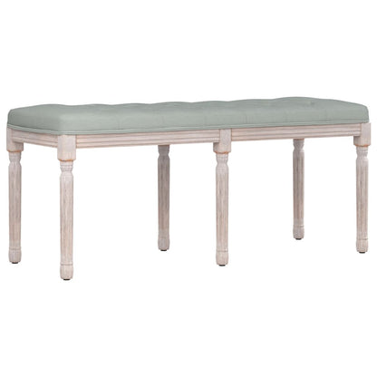 Sitzbank Hellgrau 110x40x49 cm Samt