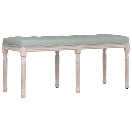 Sitzbank Hellgrau 110x40x49 cm Samt