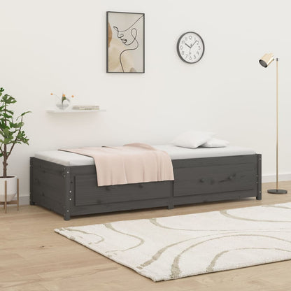 Daybed Grå 90x200 cm Massiv Fyrretræ