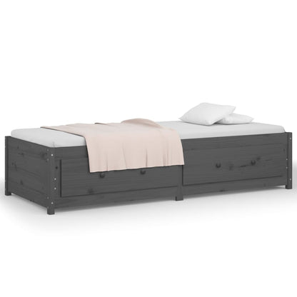 Daybed Grå 90x200 cm Massiv Fyrretræ