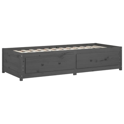 Daybed Grå 90x200 cm Massiv Fyrretræ