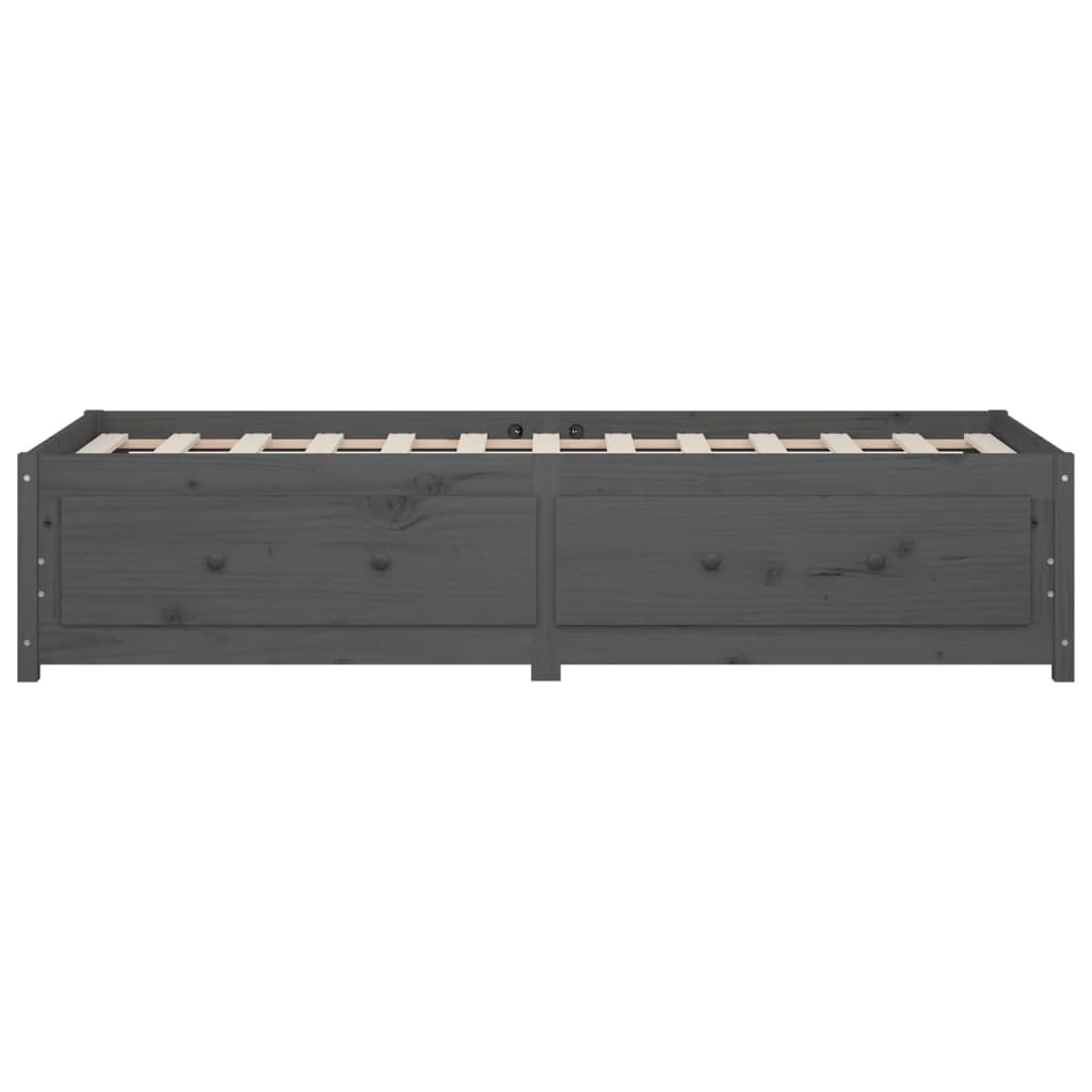 Daybed Grå 90x200 cm Massiv Fyrretræ