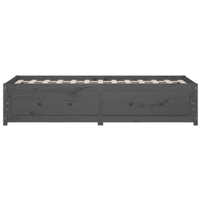Daybed Grå 90x200 cm Massiv Fyrretræ
