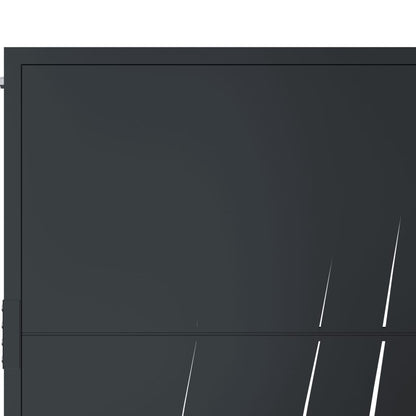 Gartentor Anthrazit 105x205 cm Stahl Gras-Design