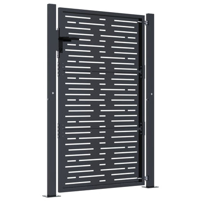 Gartentor Anthrazit 105x155 cm Stahl Quadratisches Design