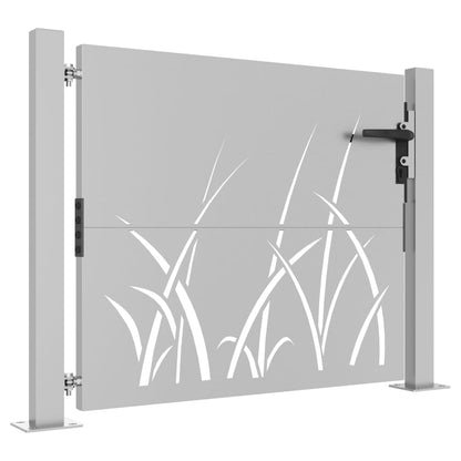 Gartentor 105x80 cm Cortenstahl Gras-Design