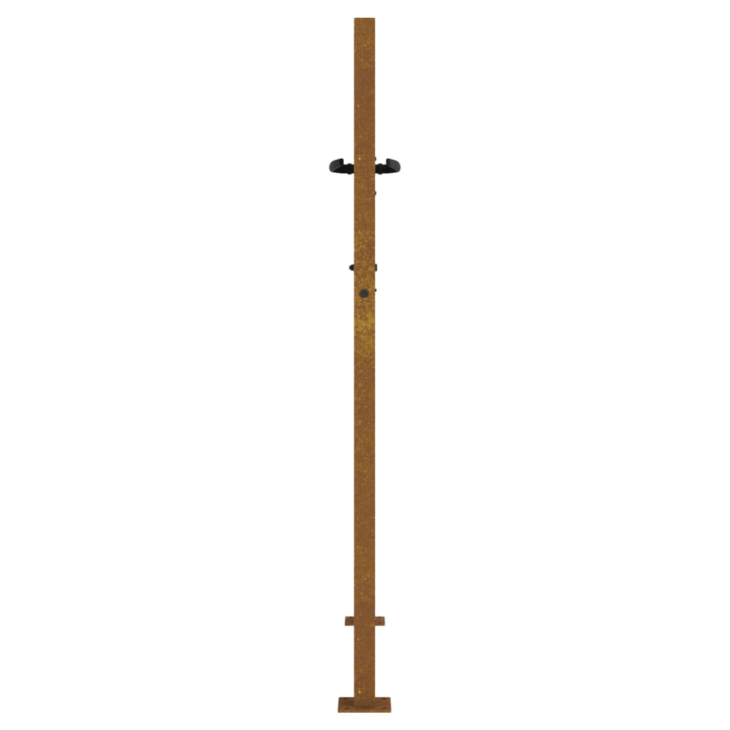 Gartentor 105x130 cm Cortenstahl Quadratisches Design