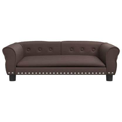 Hundebett Braun 95x55x30 cm Kunstleder
