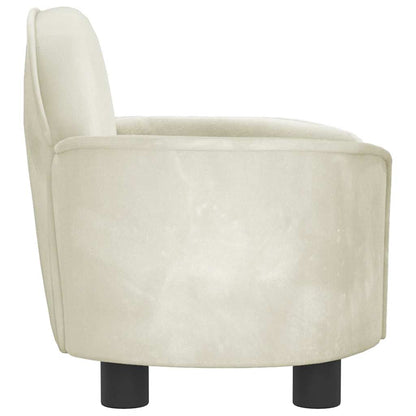 Hundebett Creme 66x40x45 cm Samt