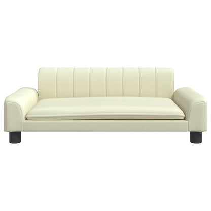 Hundebett Creme 90x53x30 cm Kunstleder