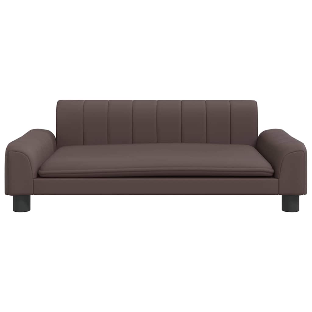 Hundebett Braun 90x53x30 cm Kunstleder