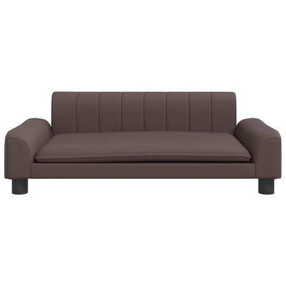 Hundebett Braun 90x53x30 cm Kunstleder