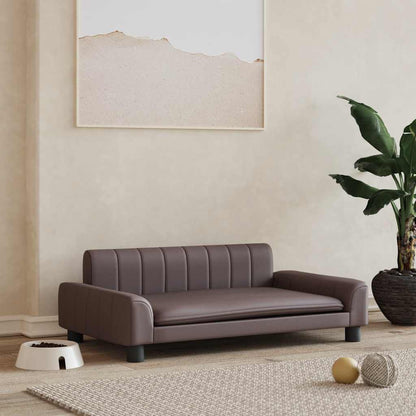 Hundebett Braun 90x53x30 cm Kunstleder