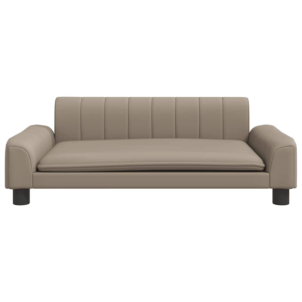 Hundebett Cappuccino-Braun 90x53x30 cm Kunstleder