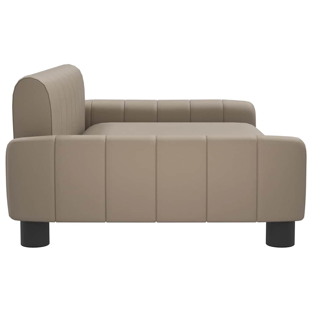 Hundebett Cappuccino-Braun 90x53x30 cm Kunstleder