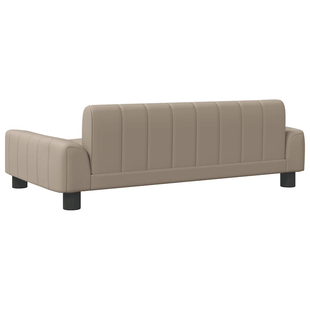 Hundebett Cappuccino-Braun 90x53x30 cm Kunstleder