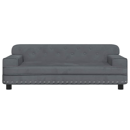 Hundebett Dunkelgrau 90x53x30 cm Samt