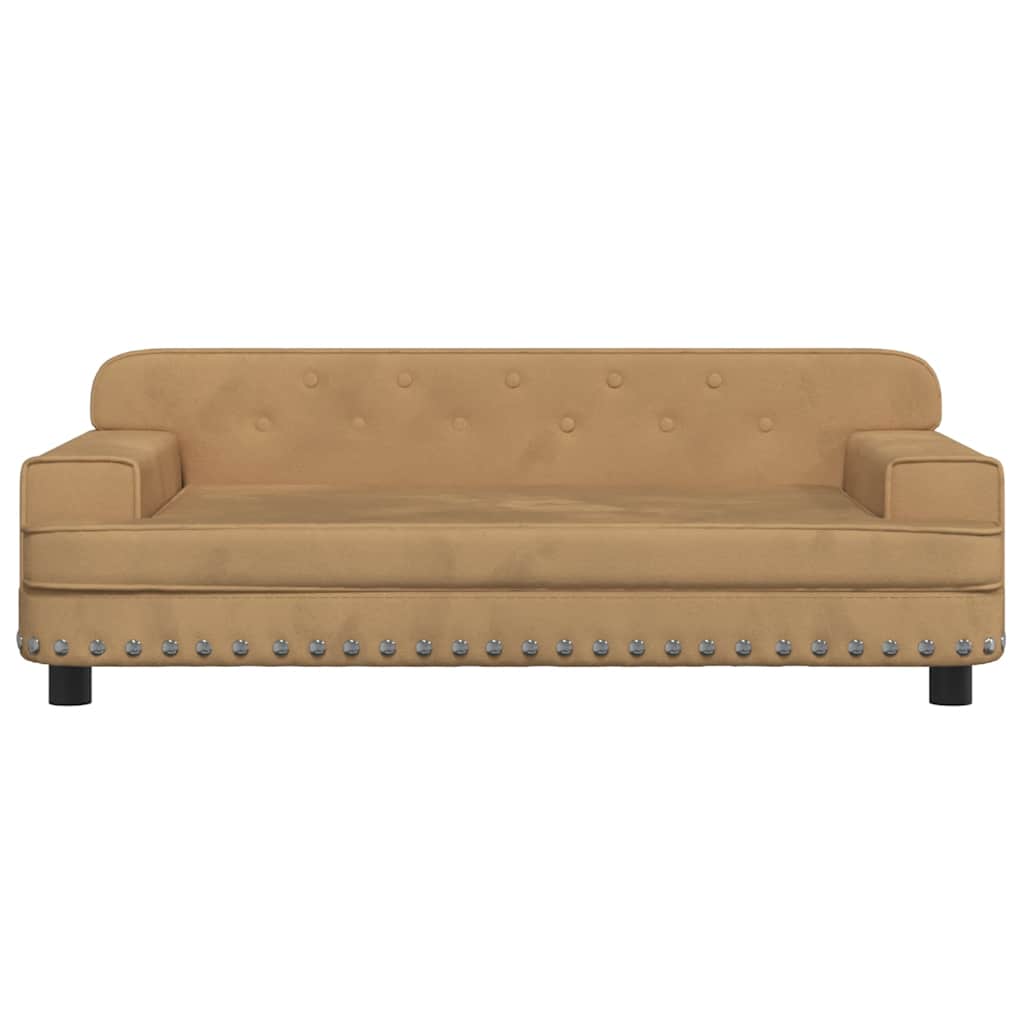 Hundebett Braun 90x53x30 cm Samt