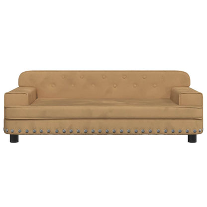 Hundebett Braun 90x53x30 cm Samt