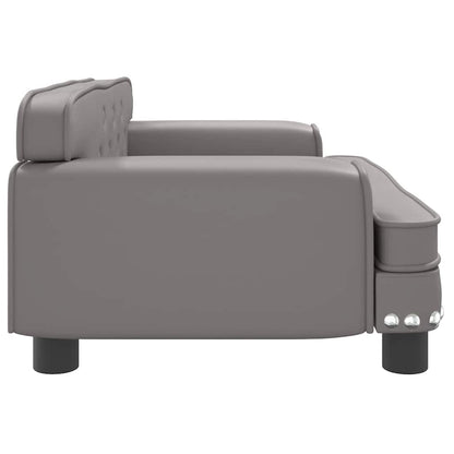 Hundebett Grau 70x45x30 cm Kunstleder