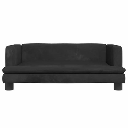 Hundebett Schwarz 80x45x30 cm Samt