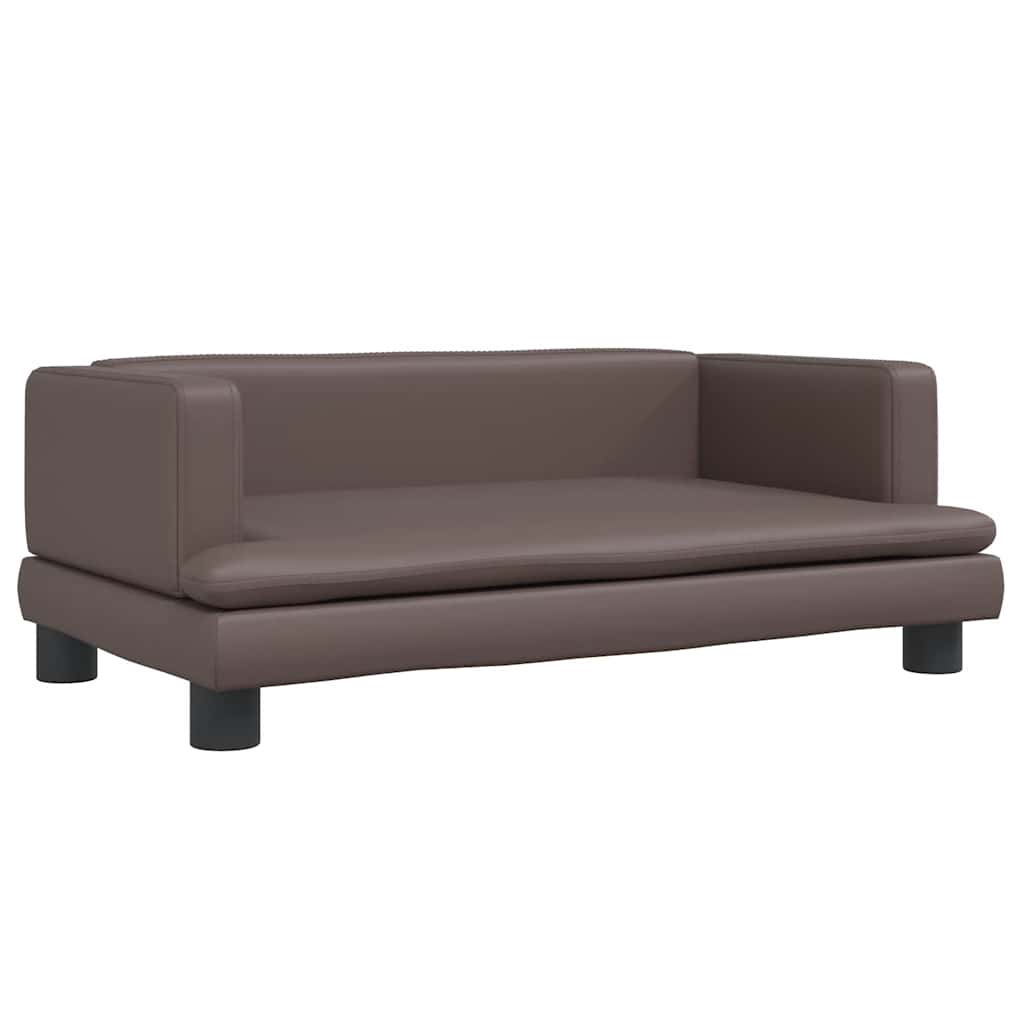 Hundebett Braun 80x45x30 cm Kunstleder