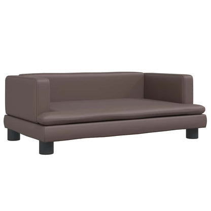 Hundebett Braun 80x45x30 cm Kunstleder