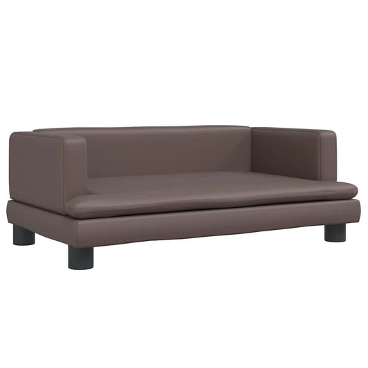 Hundebett Braun 80x45x30 cm Kunstleder