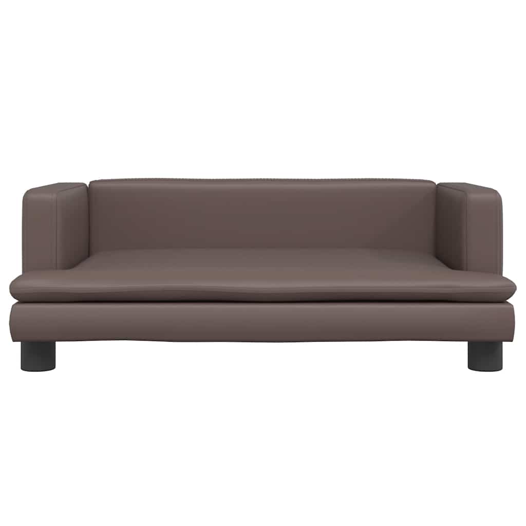 Hundebett Braun 80x45x30 cm Kunstleder