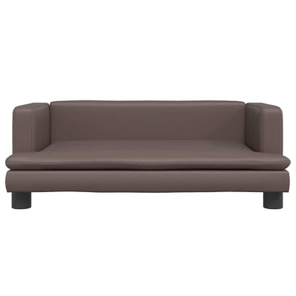 Hundebett Braun 80x45x30 cm Kunstleder