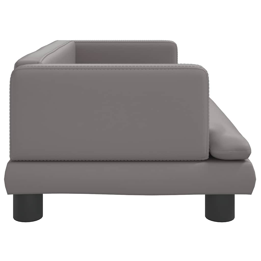Hundebett Grau 80x45x30 cm Kunstleder
