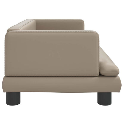 Hundebett Cappuccino-Braun 80x45x30 cm Kunstleder
