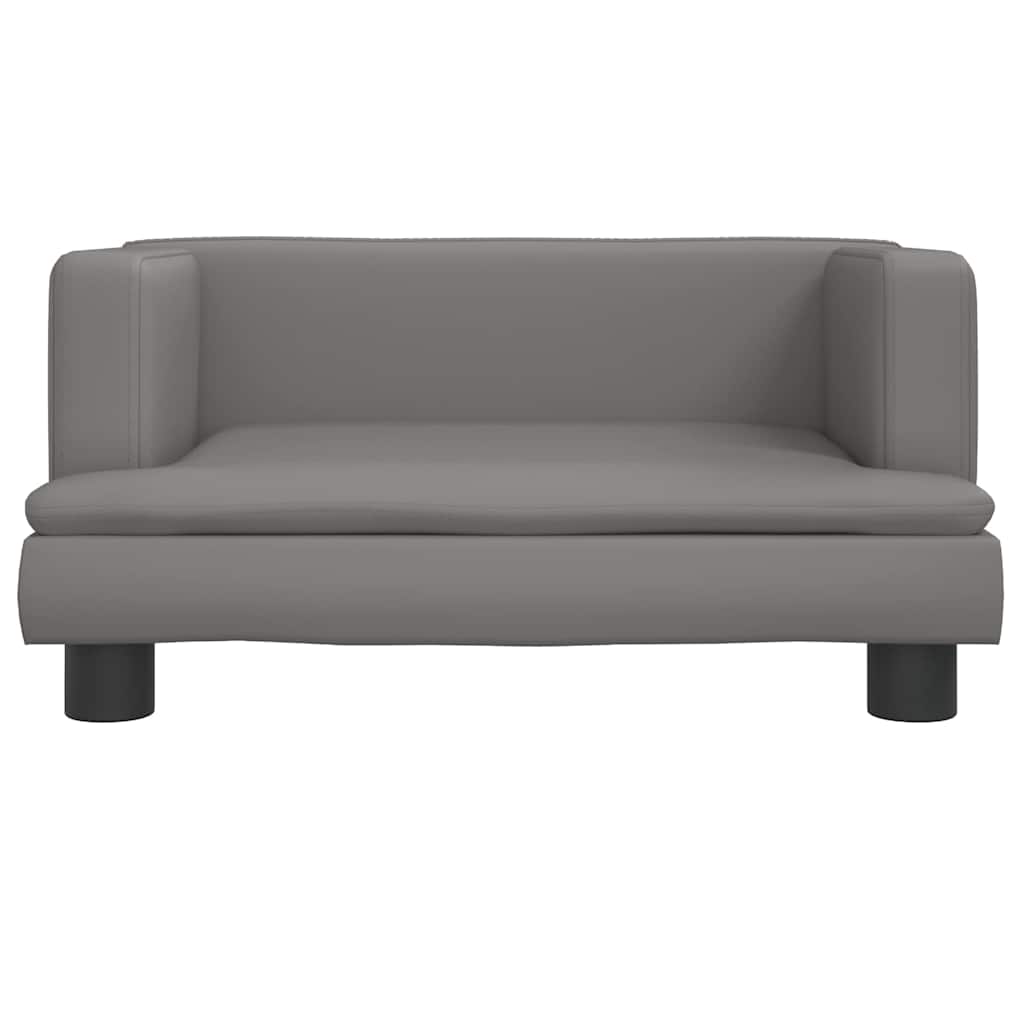 Hundebett Grau 60x40x30 cm Kunstleder