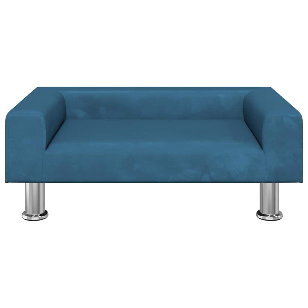Hundebett Blau 70x45x26,5 cm Samt