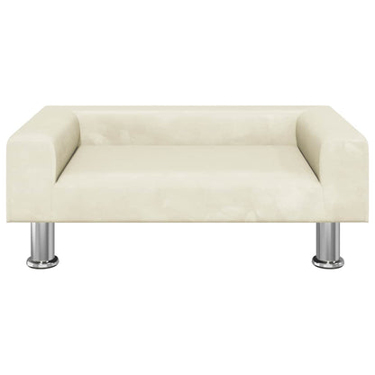Hundebett Creme 70x45x26,5 cm Samt