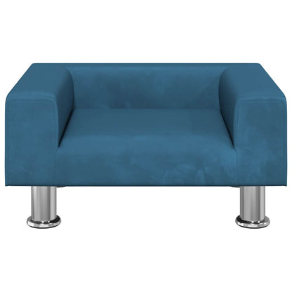 Hundebett Blau 50x40x26,5 cm Samt