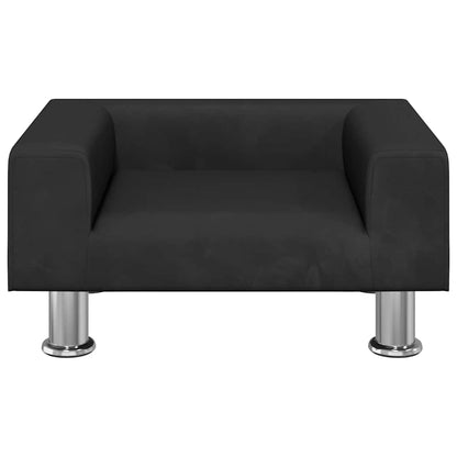 Hundebett Schwarz 50x40x26,5 cm Samt