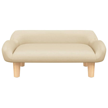Hundebett Creme 70x40x24 cm Stoff