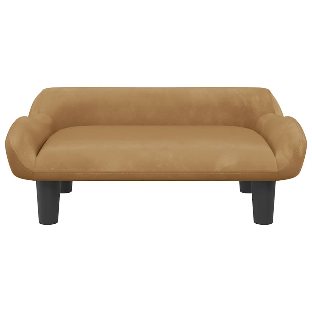 Hundebett Braun 70x40x24 cm Samt